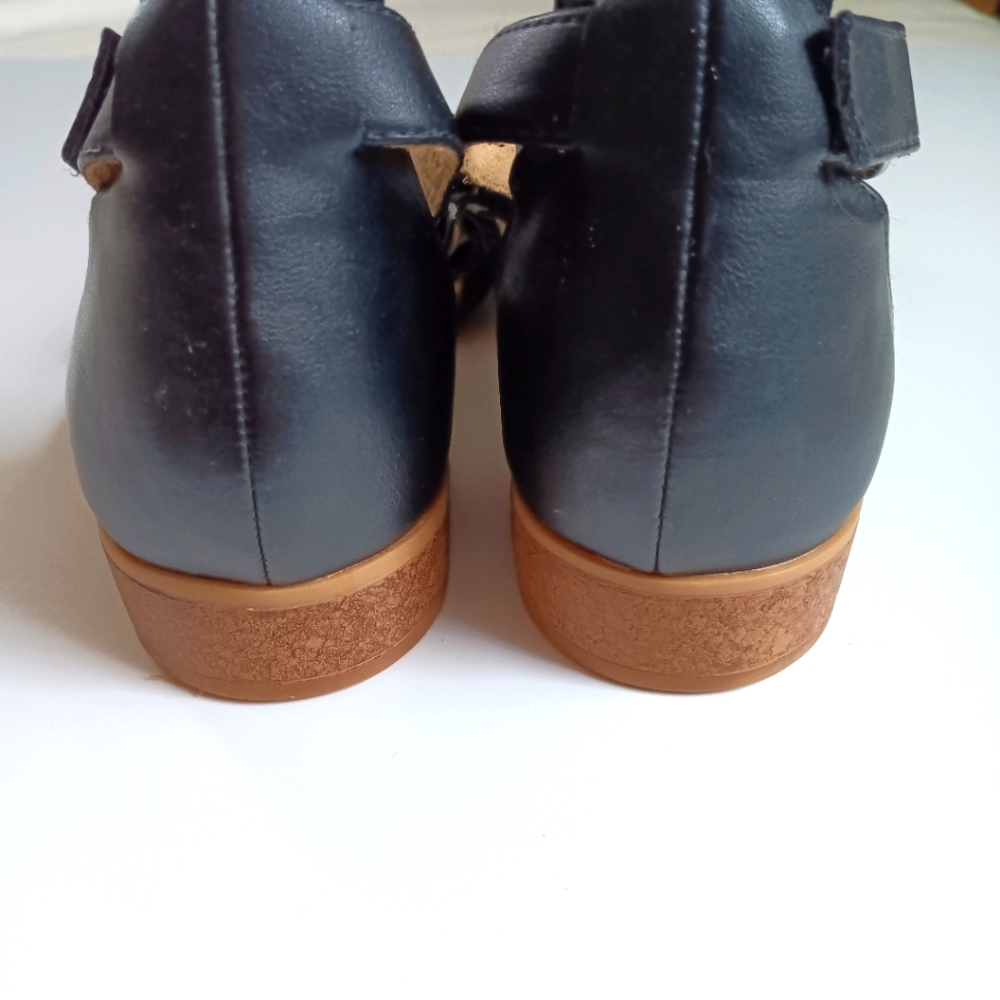 Naturalizer Ivette Wedge Sandals Size 8.5M Black - Picture 3 of 9